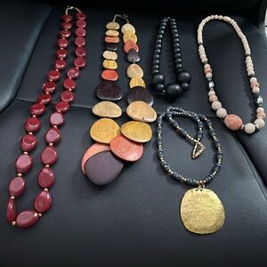#28 variety material necklaces bundle